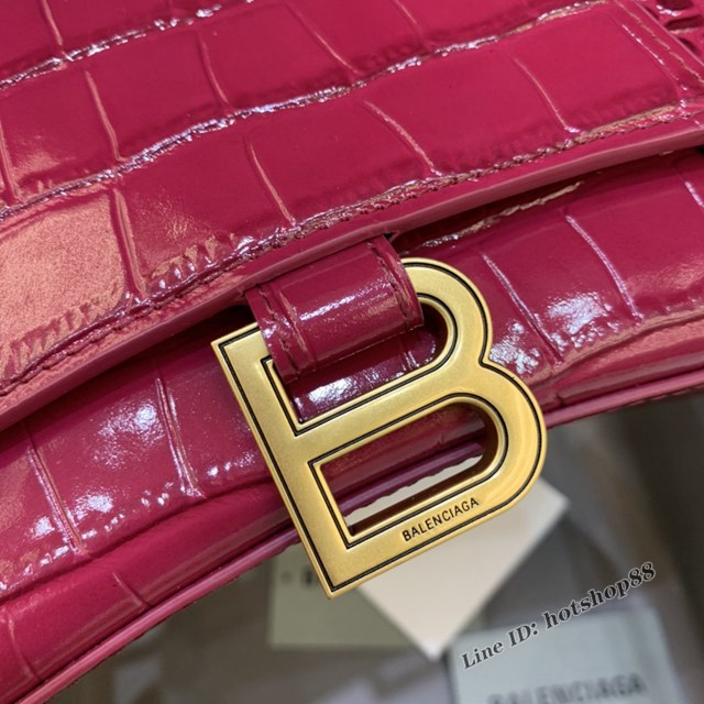 Balenciaga專櫃新款小號手提肩背女包原單沙漏包 巴黎世家櫻桃紅色沙漏包 fyj1426